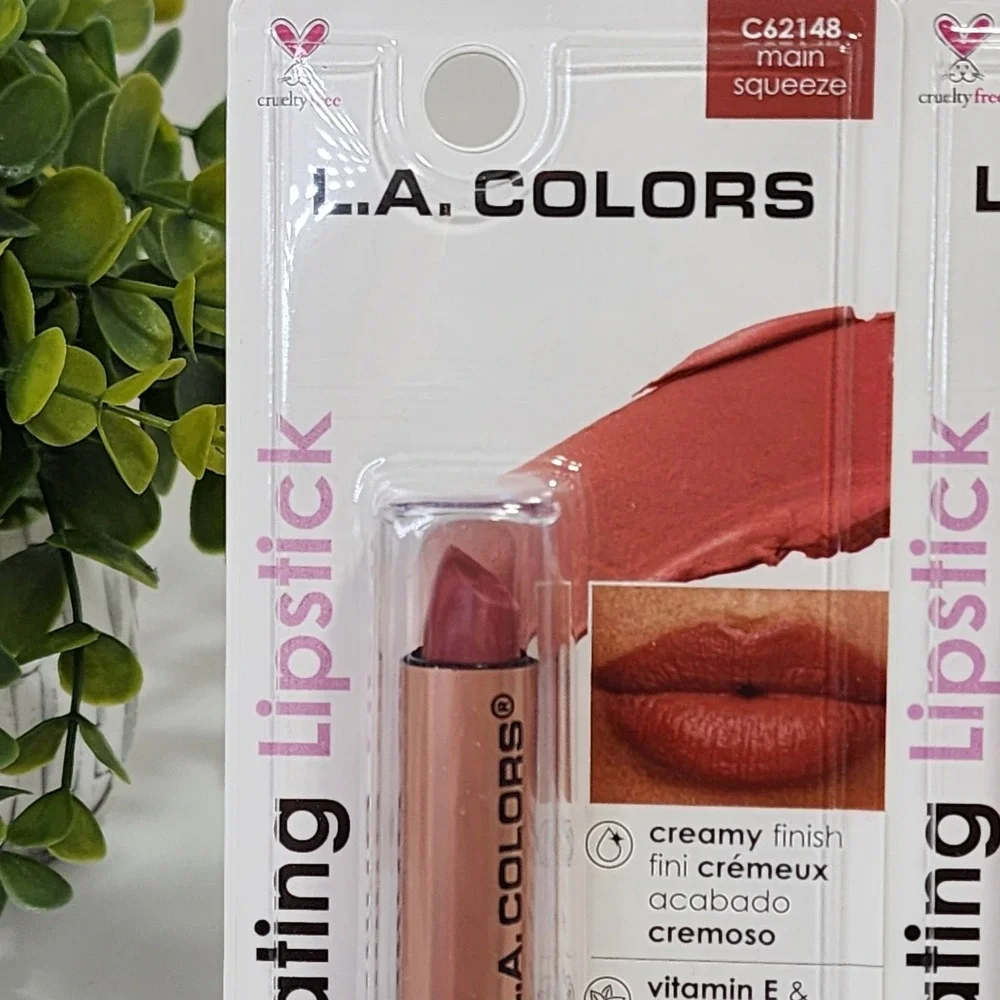 L.A. Colors Hydrating Lipstick Main Squeeze Creamy Finish C62148 - Lot of 2